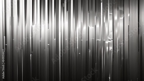 Industrial Chic The sleek and shiny surface of this corrugated iron has a modern and industrial feel with clean lines and a metallic texture that adds a touch of sophistication and