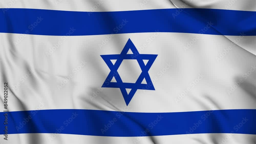 Israel Flag animation seamless loop. 4K Israel Flag animation seamless loop. 4K