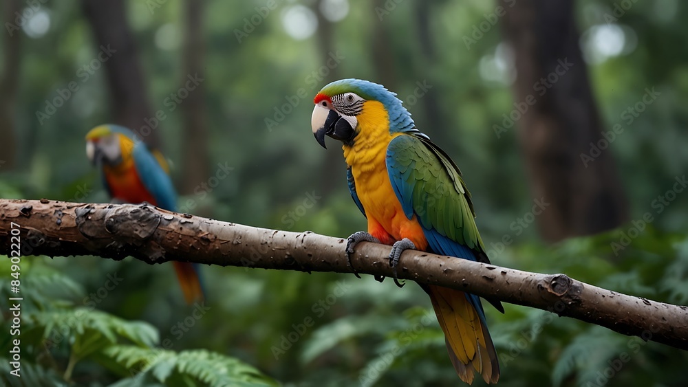 Scarlet Serenity: Macaw Relaxing in the Wild Scarlet Serenity: Macaw Relaxing in the Wild