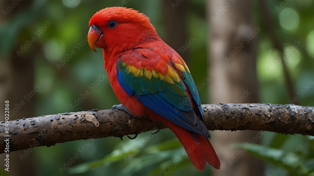 red head close up photo of chatterin lory parrot red head close up photo of chatterin lory parrot