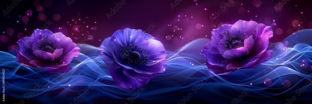 Obraz premium Elegant abstract flower background banner 