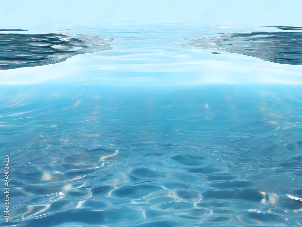 Realistic Water Surface with Ripples and Crystal-Clear Water Surface.