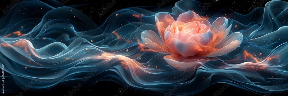 Obraz premium Elegant abstract flower background banner 