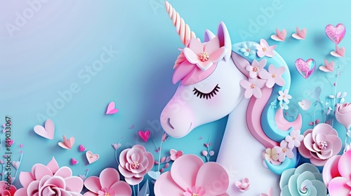 Cute 3D unicorn