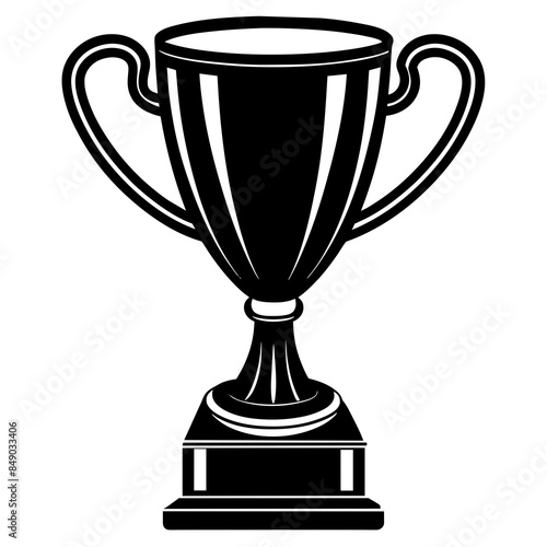 trophy vector silhouette illustration svg file