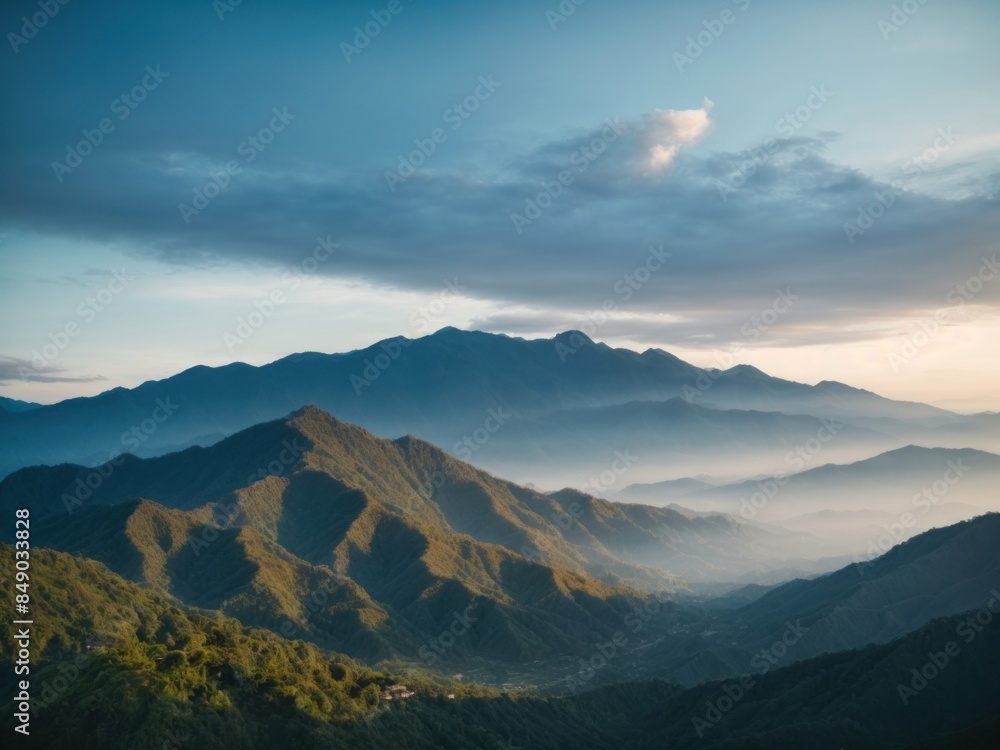 blue color of mountains during sunset blue color of mountains during sunset