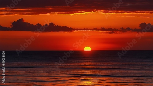 Great sunset horizon over the ocean © Shamim Akhtar