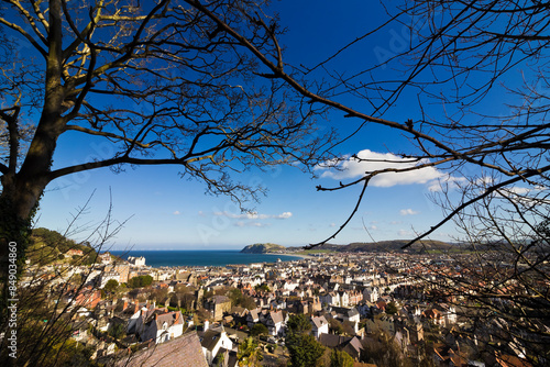 Overlooking the seaside town of Llandudno including the North Shore, North Wales photo