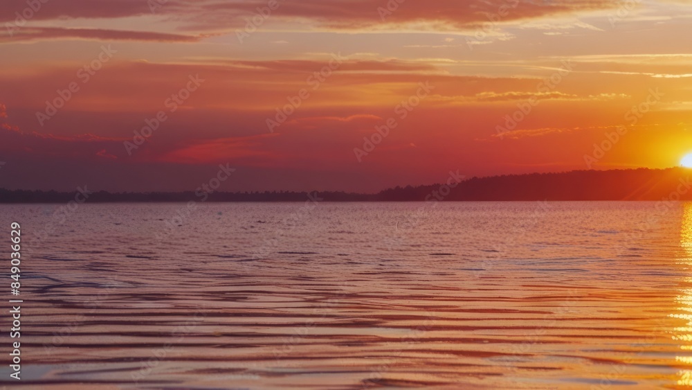 Great sunset horizon over the ocean