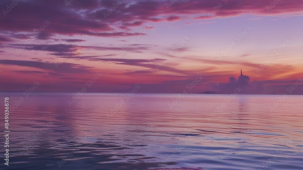 Obraz premium Great sunset horizon over the ocean