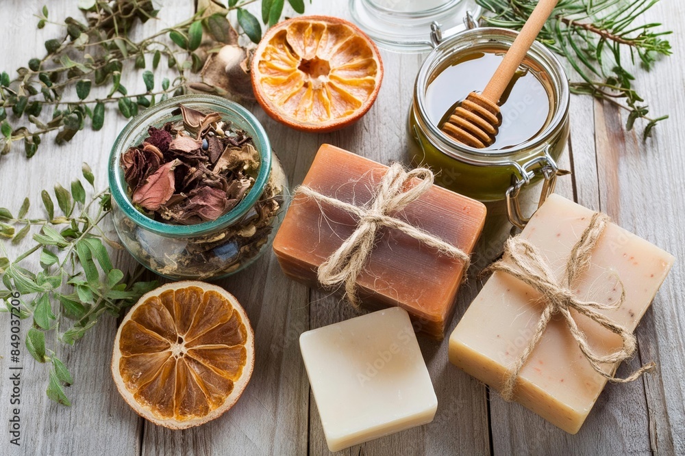 Ingredients for natural soap making, treatment or wellness. Ingredients for natural soap making, treatment or wellness.
