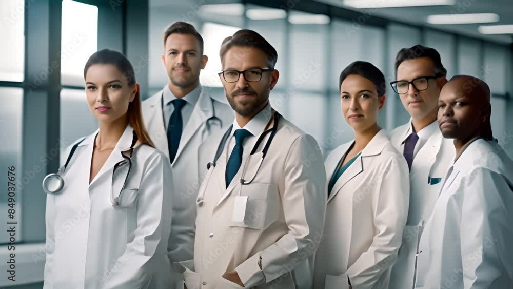 Diverse Medical Team in a Modern Hospital Generative AI Diverse Medical Team in a Modern Hospital Generative AI