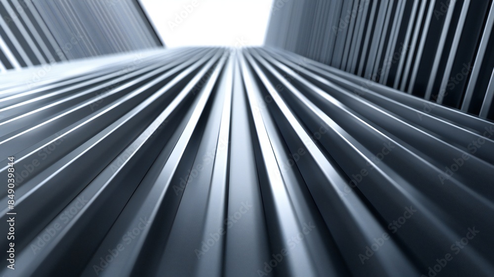 Naklejka premium Straight lines in shades of grey, forming minimalist patterns and shapes, creating a serene and modern atmosphere.