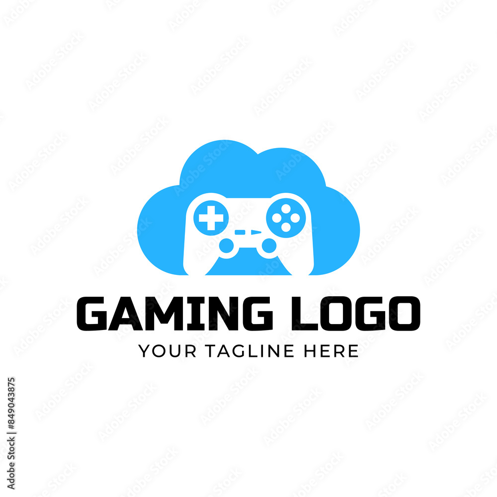 Game console and video games stick logo design template Game console and video games stick logo design template