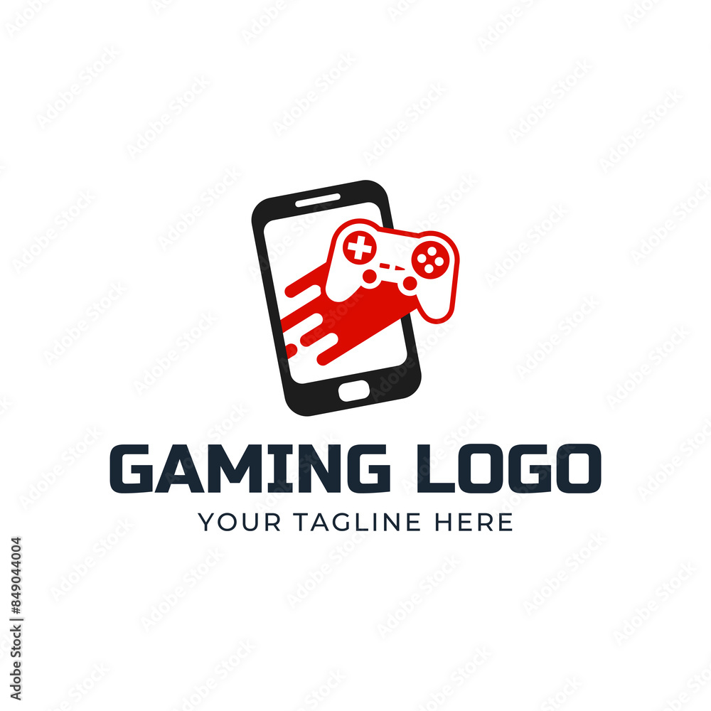 Game console and video games stick logo design template Game console and video games stick logo design template