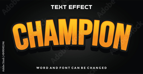 Champion editable text effect