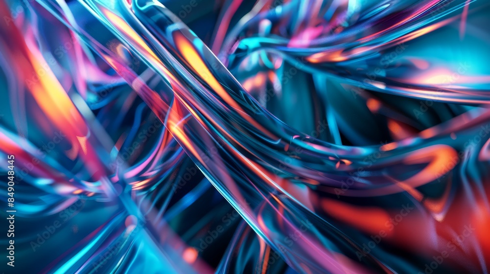 abstract background in blue and red hues, abstract connectivity