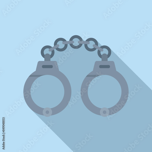 Metal handcuffs for detaining criminals, representing law enforcement and criminal justice