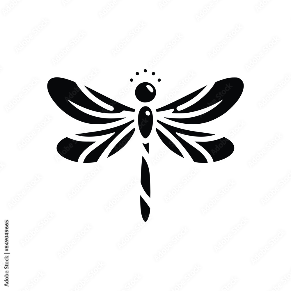 Minimalist Dragonfly Logo - Detailed Vector Insect Illustration Minimalist Dragonfly Logo - Detailed Vector Insect Illustration