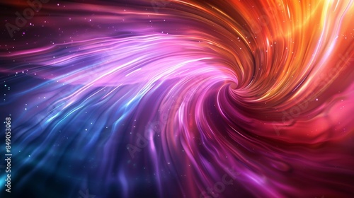 abstract Cosmic vortex swirl with a vibrant color spectrum