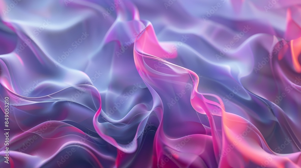 Abstract background with flowing shapes in purple, pink, blue, and white, creating a harmonious visual effect Abstract background with flowing shapes in purple, pink, blue, and white, creating a harmonious visual effect