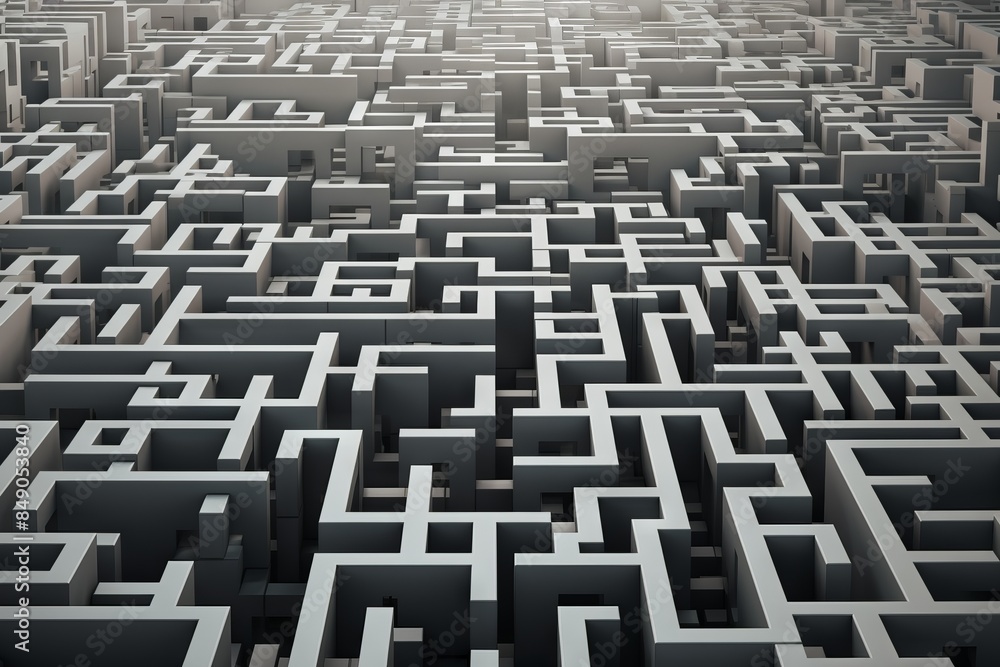 A challenging black and white maze with intricate paths and a sense of mystery. A challenging black and white maze with intricate paths and a sense of mystery.