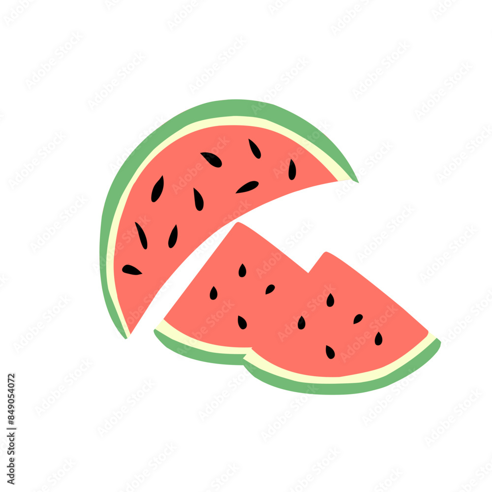 Slice Watermelon vector illustration Slice Watermelon vector illustration