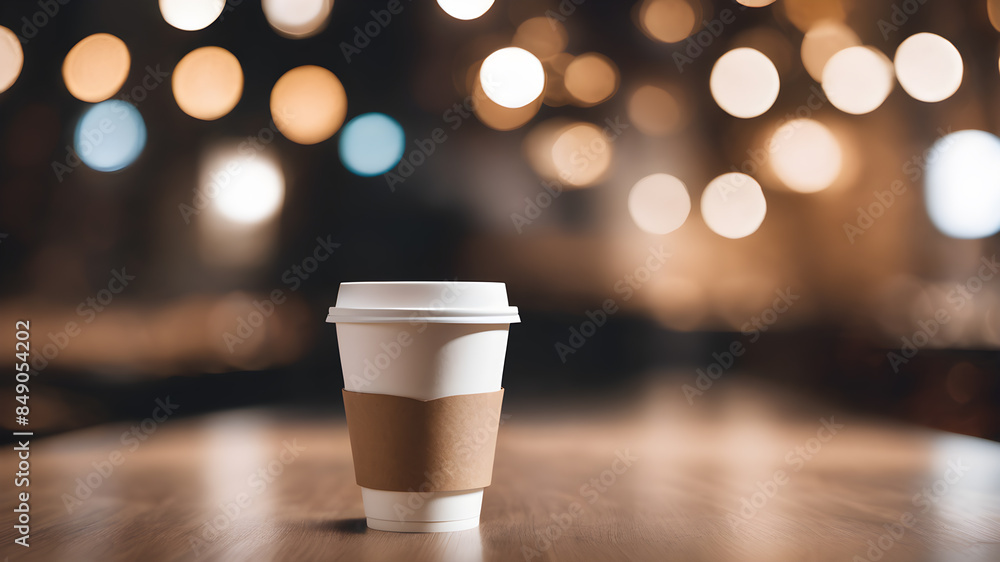 Ripple paper cup with lid. Coffee paper cup set with label. Brown plastic container for drink. Latte, mocha or cappuccino cup for cafe. AI generated image, ai Ripple paper cup with lid. Coffee paper cup set with label. Brown plastic container for drink. Latte, mocha or cappuccino cup for cafe. AI generated image, ai