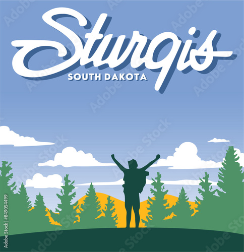 Tableau sur toile Beautiful natural scenery in Sturgis South Dakota
