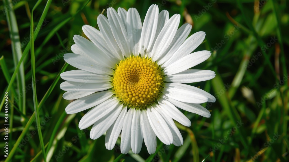 Obraz premium Bellis perennis the daisy is a European plant belonging to the Asteraceae family commonly known as the emblematic species of the daisy name