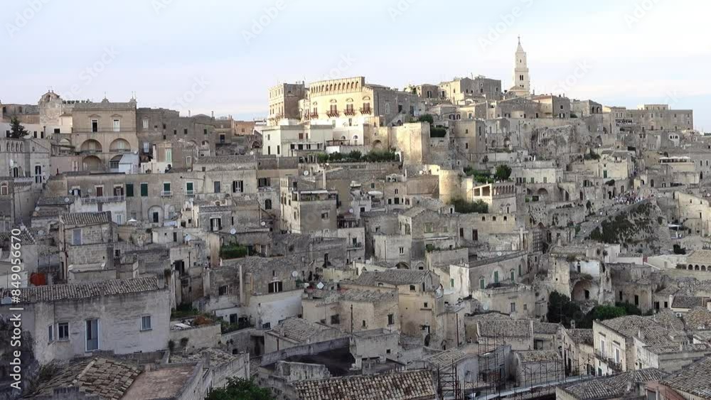 Video of the ancient town of Matera (Sassi di Matera), Basilicata, southern Italy. Matera, Basilicata, Italy Video of the ancient town of Matera (Sassi di Matera), Basilicata, southern Italy. Matera, Basilicata, Italy