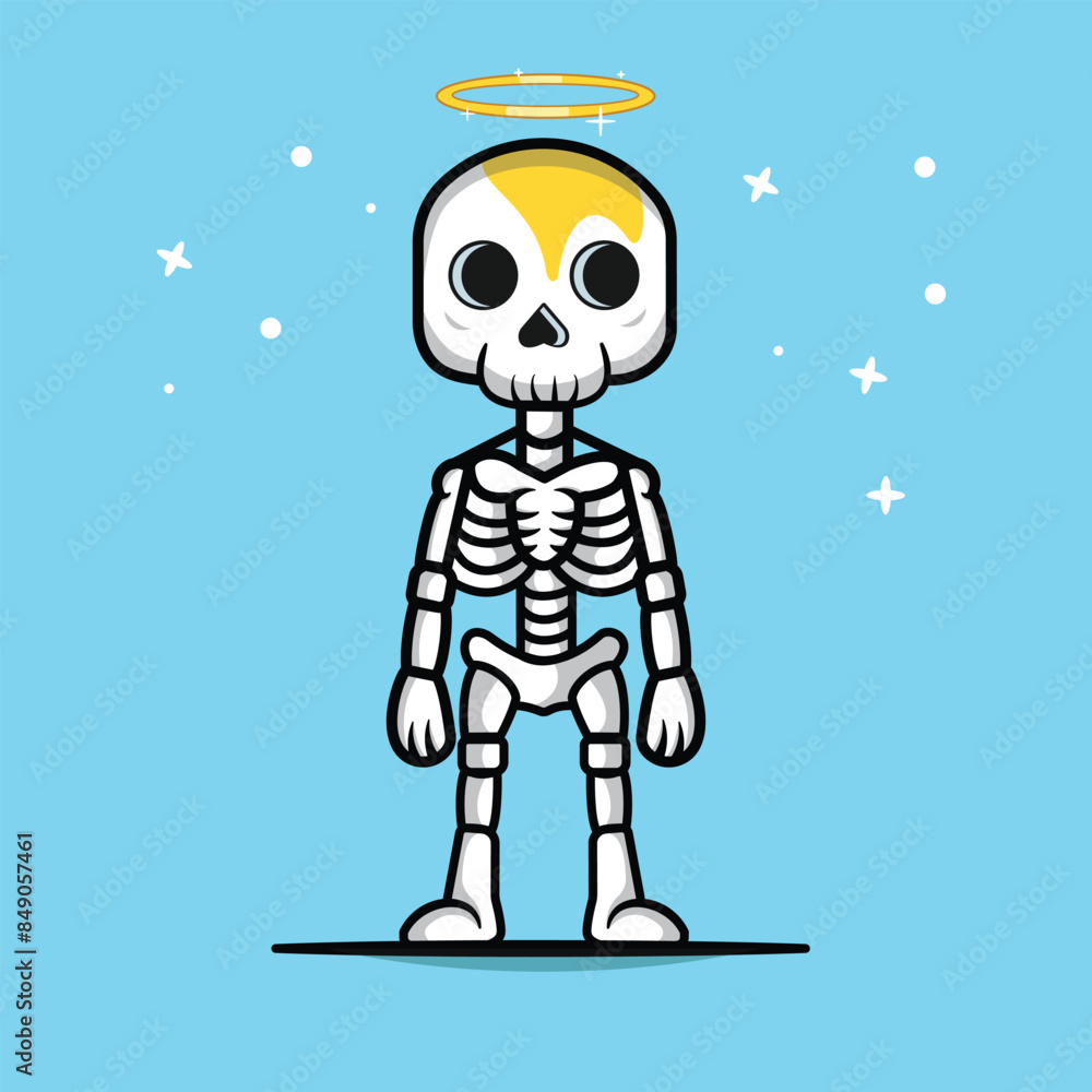 Cute Skull Cartoon Vector Icon Illustration. People Holiday Icon Concept Isolated Premium Vector. Flat Cartoon Style Cute Skull Cartoon Vector Icon Illustration. People Holiday Icon Concept Isolated Premium Vector. Flat Cartoon Style