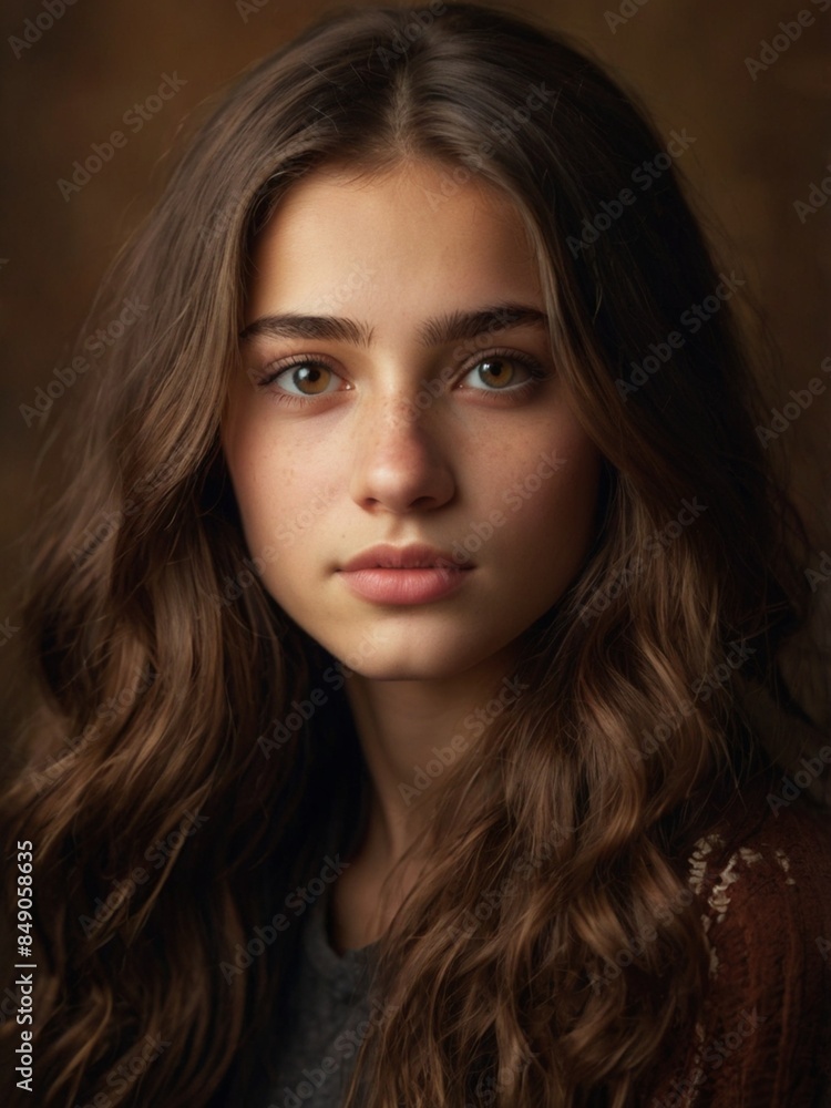 Fototapeta premium a fresh female model in her 20s