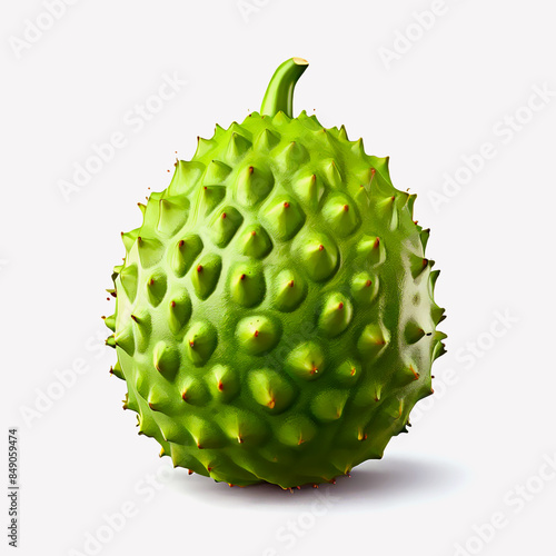 Soursop fruit with white background