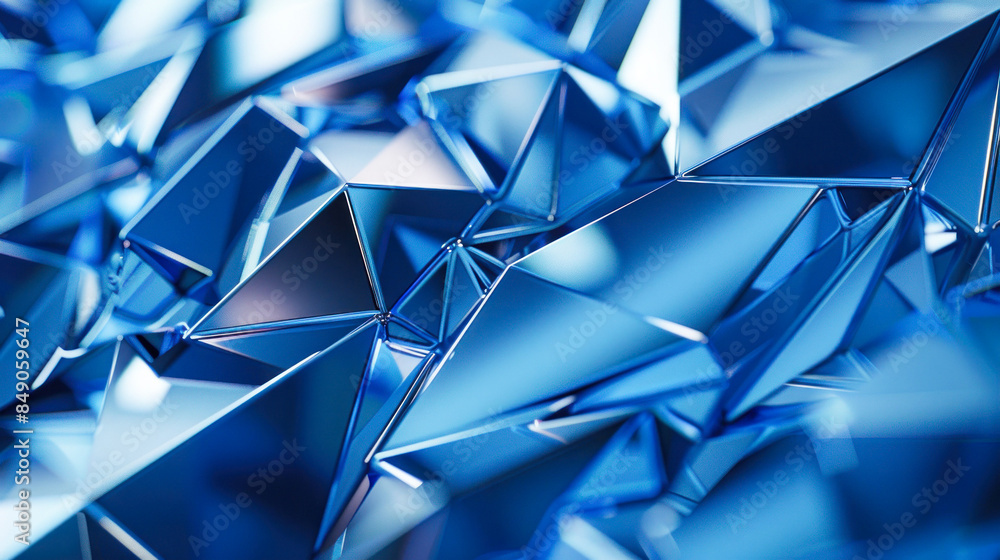Intricate blue geometric crystal pattern Intricate blue geometric crystal pattern