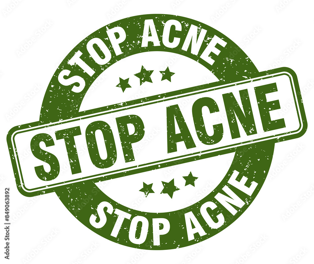 stop acne stamp. stop acne label. round grunge sign stop acne stamp. stop acne label. round grunge sign