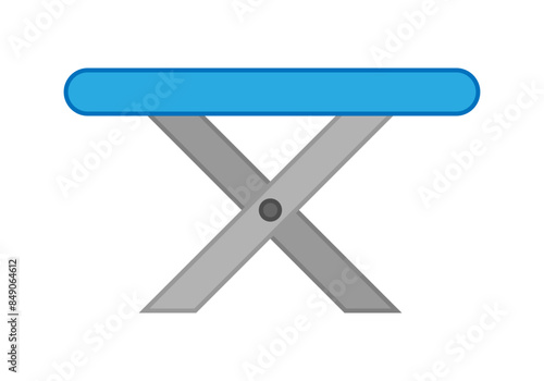Tabla o mesa de planchar azul