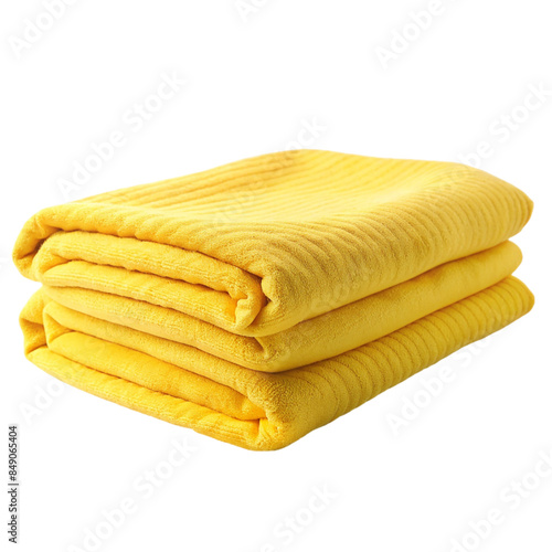 A yellow blanket isolated on transparent background.