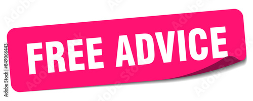 free advice sticker. free advice label