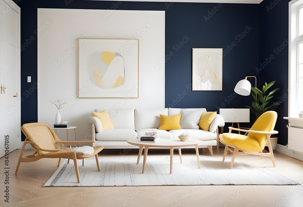 white and gold theme modern interior