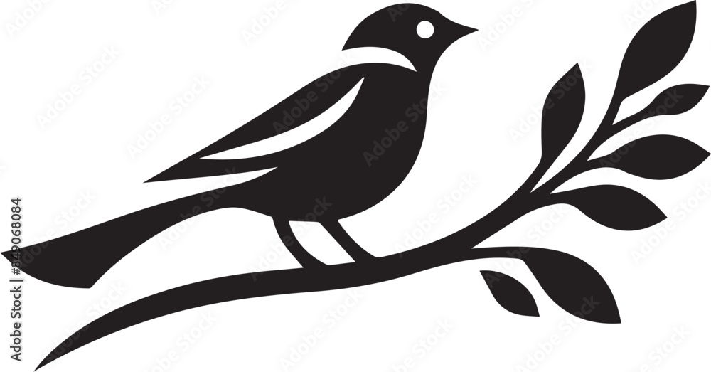 Obraz premium Illustration of a bird silhouette