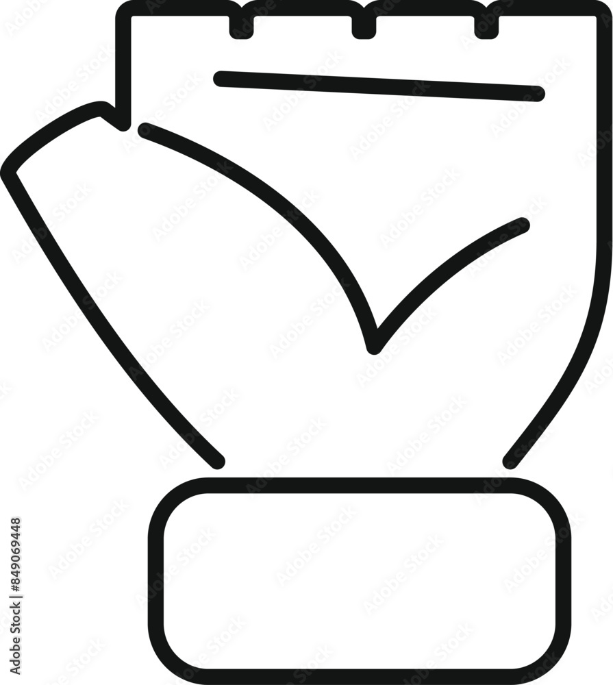 Line art icon of a boxing glove, symbolizing strength, training, and the world of combat sports Line art icon of a boxing glove, symbolizing strength, training, and the world of combat sports