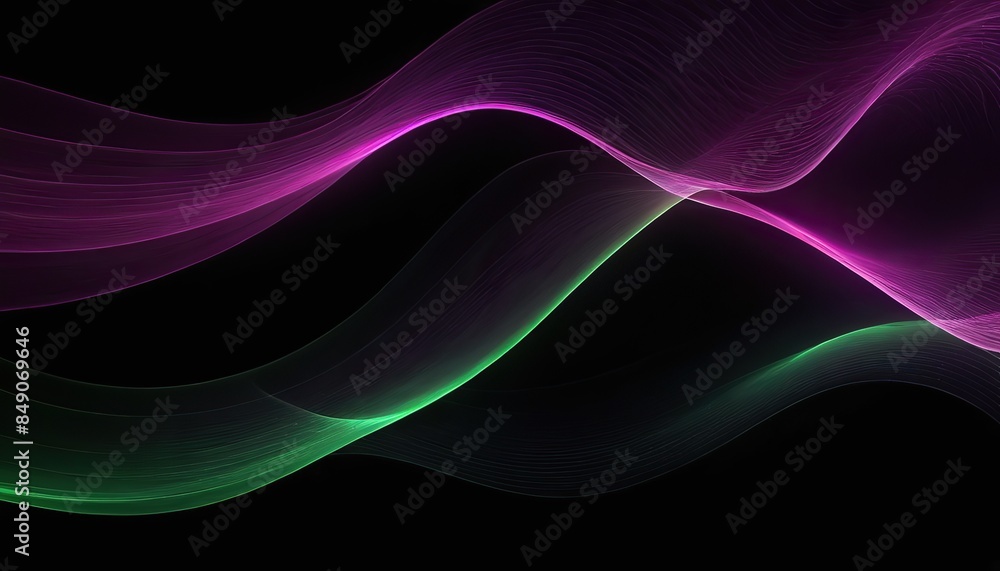 Fototapeta premium A black background with a colorful wave in the middle 