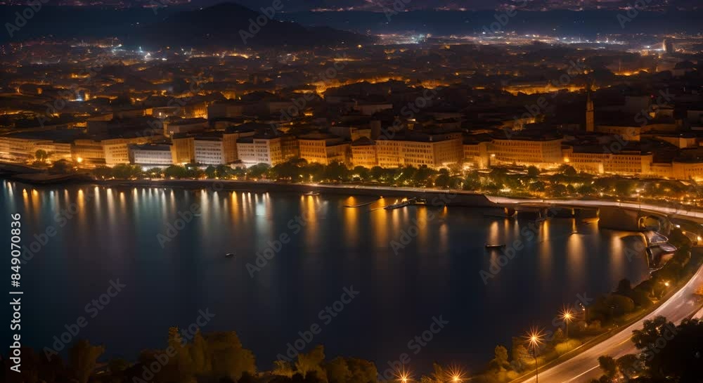 night view of the city of kotor night view of the city of kotor