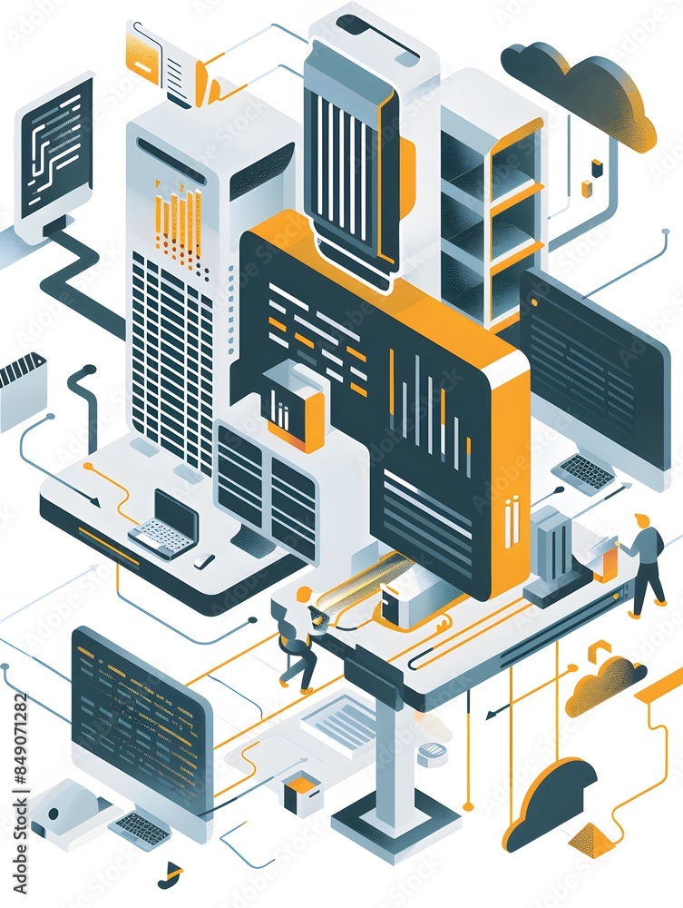 Obraz premium Illustration of A robust technical foundation that supports integrated and personalized experiences is essential. Ai Generate.