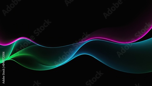abstract blue and green pink wave background