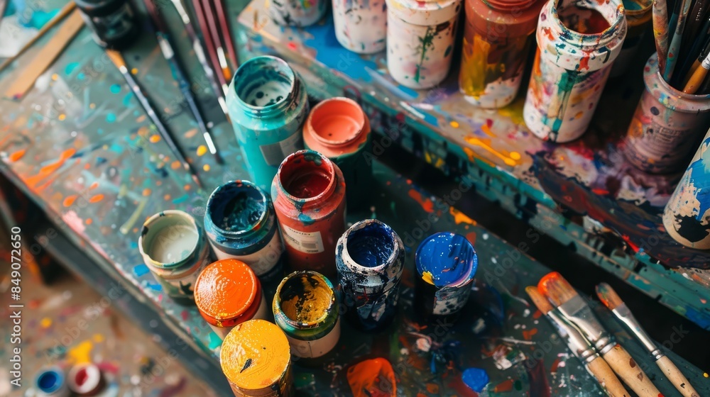 Fototapeta premium Creative Expression in Art Education: Engaging Art Projects and Art Therapy Techniques in Visual Arts Education