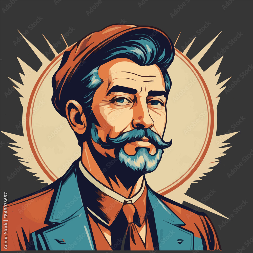 cartoon of a man with a beard cartoon of a man with a beard