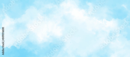  Blue sky with cloud .Beautiful blue sky with white clouds .bright cloud cover in the sun calm clear winter air background .gradient light white background.
