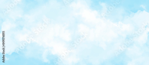  Blue sky with cloud .Beautiful blue sky with white clouds .bright cloud cover in the sun calm clear winter air background .gradient light white background.